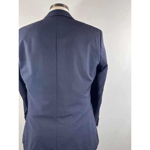 HUGO BOSS Mens Blazer Blue Pasolini Movie Pinstriped Comfort Fit Suit Jacket 38R - Picture 10 of 13